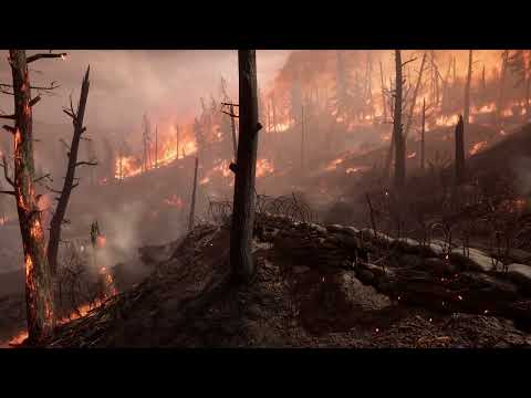 Battlefield War Ambience, distant gunfire battles, artillery bomb explosions, for relaxing, sleeping