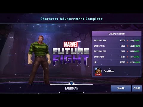 Marvel Future Fight Part 118 - Sandman to Tier 2 and Floors 23-30 on Shadowland Complete