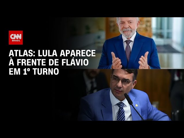 Atlas/Bloomberg: Lula aparece à frente de Flávio em cenários de 1º turno | CNN NOVO DIA