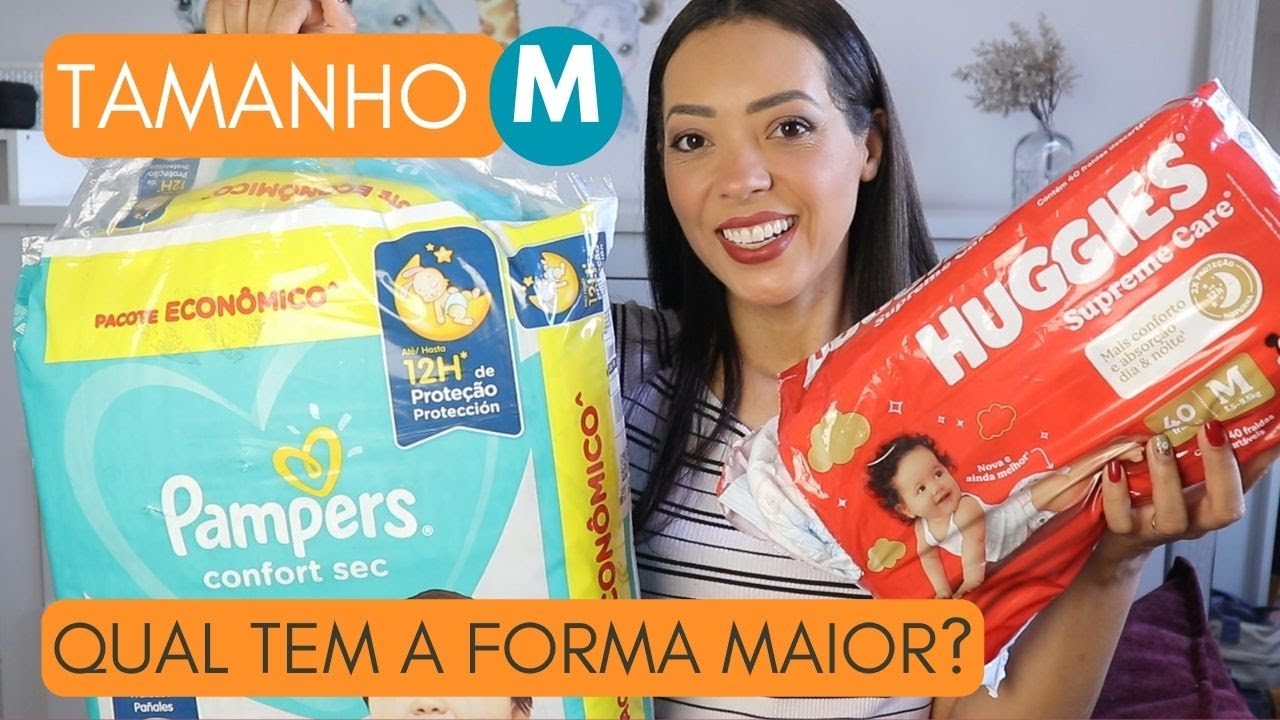 FRALDA M QUAL É MAIOR: HUGGIES OU PAMPERS?