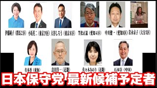 日本保守党候補予定者第2弾。26衆議院選挙。 #日本保守党 #北村晴男 #有本香 #百田尚樹 #高市早苗 #自民党