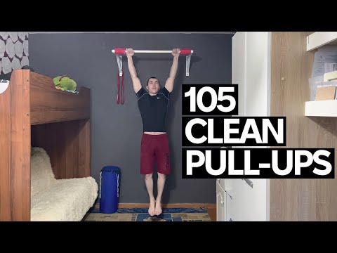 105 Pull Ups. Who is this guy? (No Hanging Rest & All in One Set)