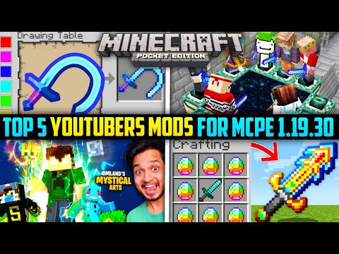 Top 5 Epic Mods For MCPE 1.19.30+ | Best Youtubers Mods For MCPE 1.19+
