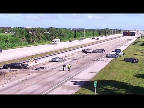 3 killed in wrong-way, 8-vehicle crash on I-95 in Brevard County