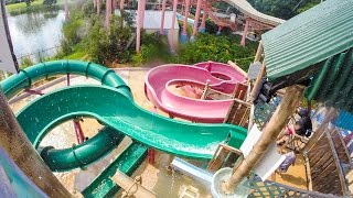 Adventure Island Tampa - Splash Attack Kids Slides | Kinderrutschen Onride POV