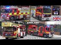 Fire Engines And Special Trucks Responding In England And Scotland