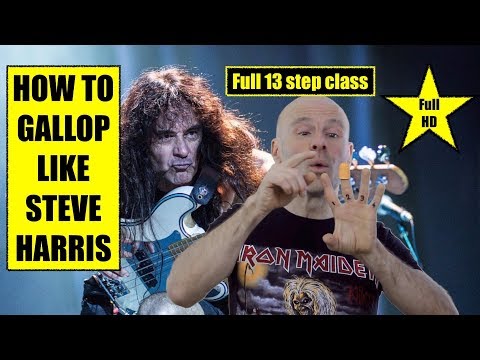 HOW TO GALLOP like Steve Harris ? Full 13 step class in FULL HD & subs !