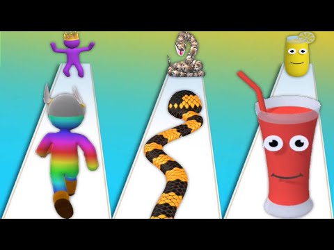 GIANT RUSH vs SNAKE RUN RACE vs JUICE RUN - Gameplay All Levels New Update 2023