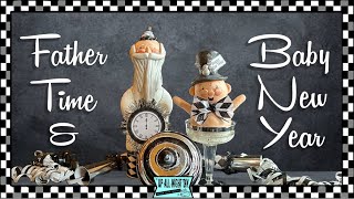 VINTAGE INSPIRED NEW YEAR DECOR / BABY NEW YEAR & FATHER TIME