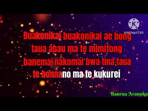 Aio mwin taian taeka n rabakau Karaoke lyrics  ( cover by Mweretaka)