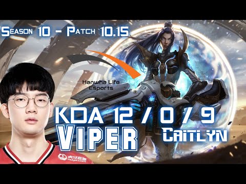 HLE Viper CAITLYN vs SWAIN ADC - Patch 10.15 KR Ranked