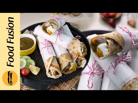 Chicken Mayo Chutney Paratha Roll Recipe by Food Fusion