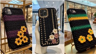 Stylist and simple Crochet phone cover design ideas. Crochet phone cover design tips.#crochet #craft