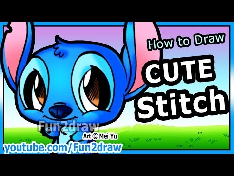How to Draw Cartoon Characters - Disney Stitch -...