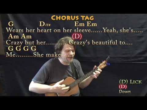 Beautiful Crazy (Luke Combs) Bariuke Cover Lesson in G with Chords/Lyrics