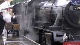 preview picture of video 'Steam trains at LOUGHBOROUGH England. (Great Central Railways).10-02-2013..wmv'