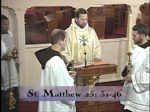 Homily 2011-11-20 - Fr Mark Mary MFVA - Christ the King (Solemnity)