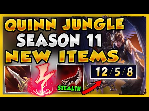 *SEASON 11* NEW QUINN JUNGLE ASSASSIN BUILD! (MURDER BIRB IN THE JG) - League of Legends