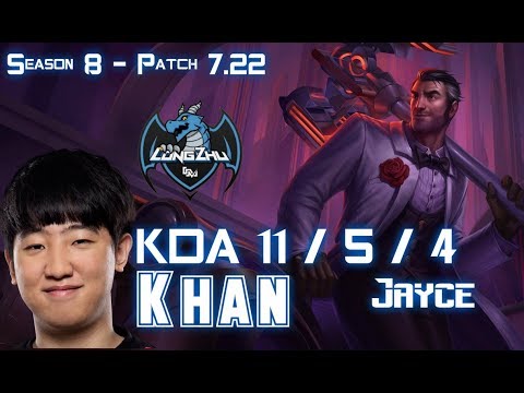 LZ Khan JAYCE vs FIORA Top - Patch 7.22 KR Ranked