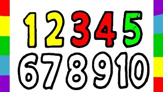 Counting| 1234 counting easy| Tracing number with colour|