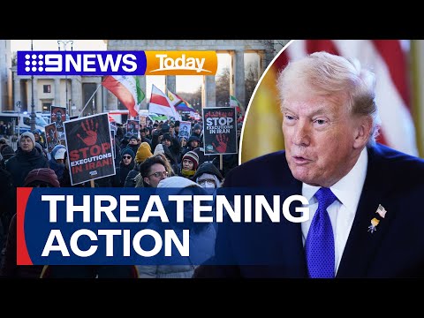 U.S. President Donald Trump considers military intervention in Iran | 9 News Australia