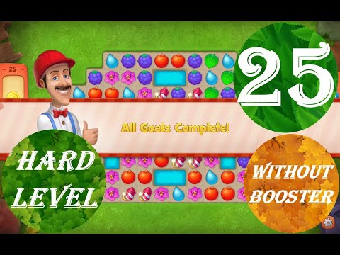 Gardenscapes Level 25 - [23 moves] [2022] [HD] solution of Level 25 Gardenscapes [No Boosters]