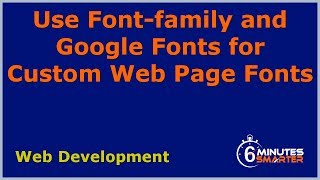 Download lagu Use Font-family and Google Fonts for Custom Web Page Fonts mp3