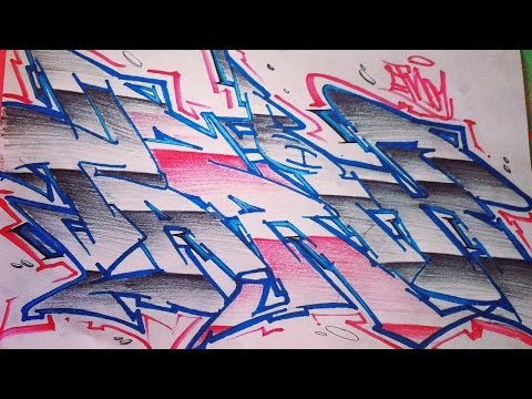 How To Draw Graffiti Wildstyle - Write Tarik In Graffiti Letters Step By Step