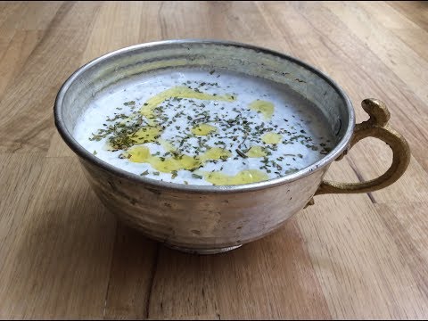 HOW TO MAKE CACIK (Jah-juck) - Turkish Chilled Mezze With Yogurt, Cucumber And Dried Mint Flakes