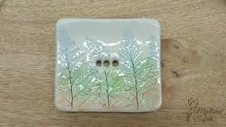 Keramická mýdlenka s barevným kapradím