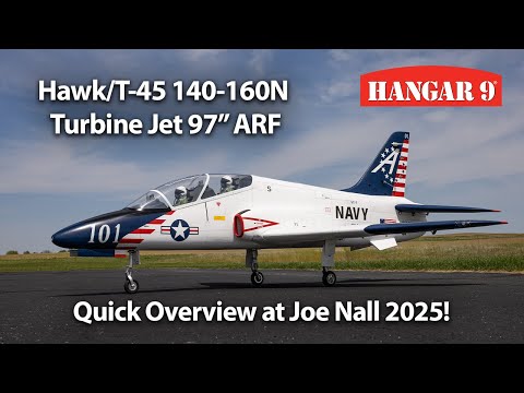 Hangar 9 Hawk/T45 140-160N Turbine RC Jet Quick Overview at Joe Nall 2025!