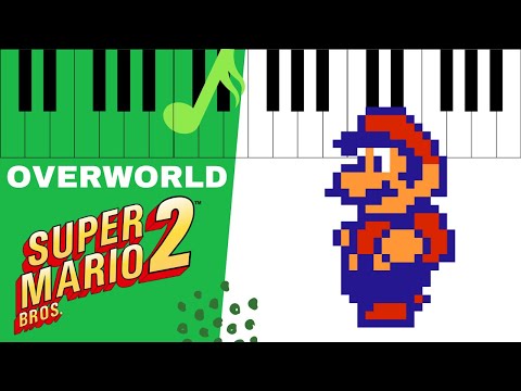 Overworld Theme - Super Mario Bros 2 [Synthesia] [Piano tutorial]