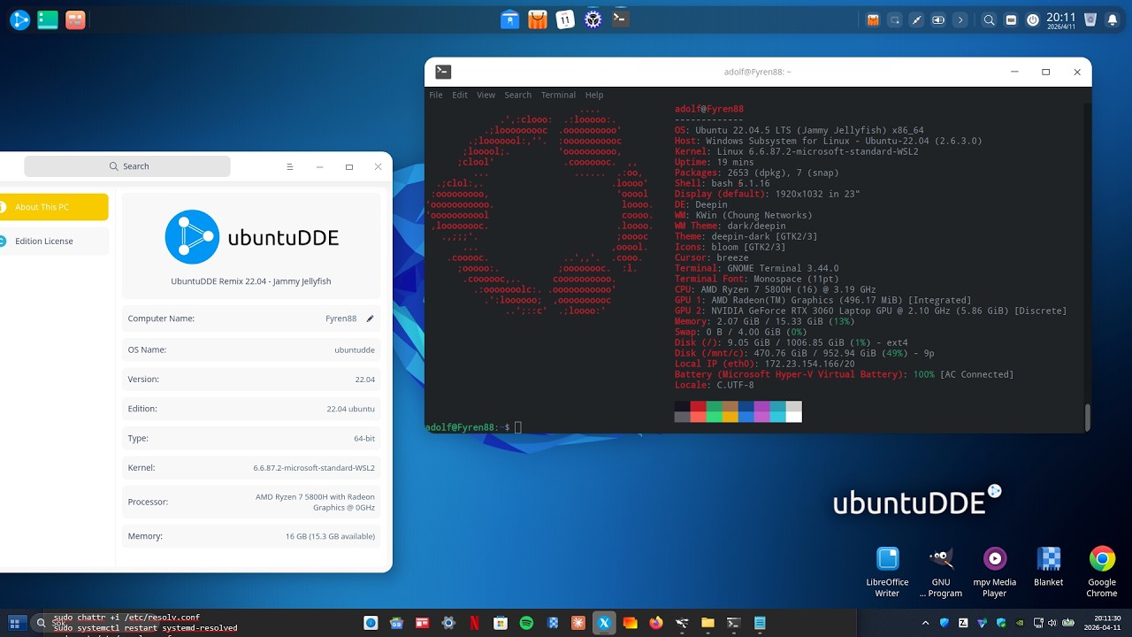 Ubuntu and DEEPIN - How to install Deepin Desktop on Ubuntu 22.04 - WSL - Windows 11 - x410 - 2026