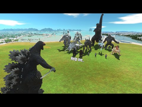 Heisei Godzilla Rescue Son From Shin Godzilla - Animal Revolt Battle Simulator