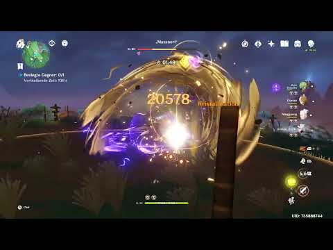 Genshin Impact Itto DPS test (3 Geo + Kuki Shinobu) lvl 60-80