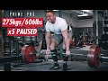 606lbs x 5 paused deadlift, Sneak Peak of Next Training Vlog