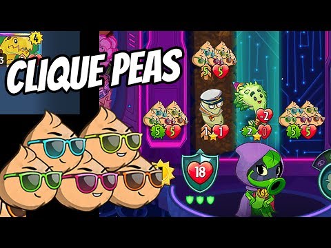 Green Shadow Clique Peas Weekly Event Card | Plants vs Zombies Heroes Gameplay