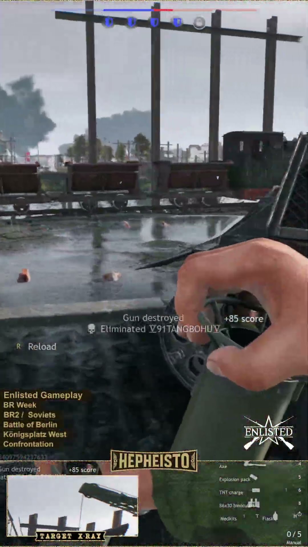 Anti Tank Gunner eliminates 50mm Gun with M1 Bazooka