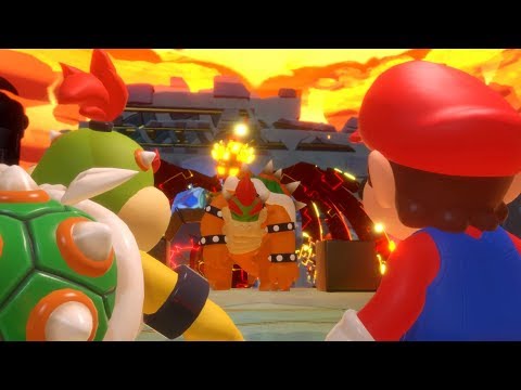 Mario + Rabbids Kingdom Battle 100% Walkthrough - Part 4 - World 4 Lava Pit
