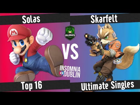 Insomnia Dublin Smash Ultimate - Solas (Mario) vs Skarfelt (Fox) - Winners Quarters