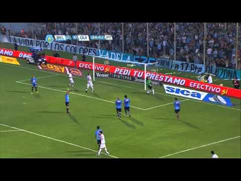 Atajada de Olave. Belgrano 2 - Quilmes 0. Fecha 9. Torneo Final 2013. Fútbol Para Todos