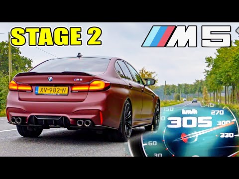 BMW M5 F90 STAGE 2 // SOUND 0-100 100-200 & 305KM/H on AUTOBAHN