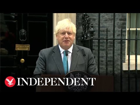 'This is it, folks': Boris Johnson gives farewell speech outside Downing Street