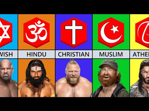 WWE Wrestlers Religion Christian ,Muslim ,Hindu | 3d Comparison