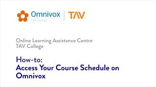 How To Access Your Course Schedule on Omnivox