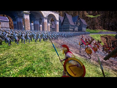 Spartans Lay Siege to Persian City | Ultimate Epic Battle Simulator | UEBS