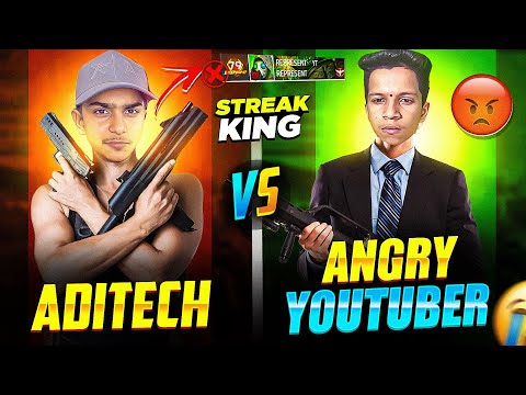 First Time Broke 45 Winning Streak 😱 Aditech Vs Angry Youtuber 😡 बच्चा गुस्सा हो गया || Aditech