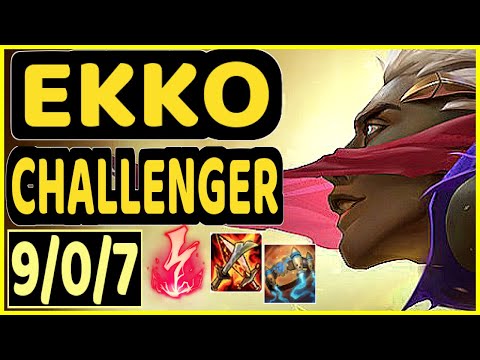 GREVTHAR (EKKO) - 9/0/7 KDA MID CHALLENGER GAMEPLAY - BR