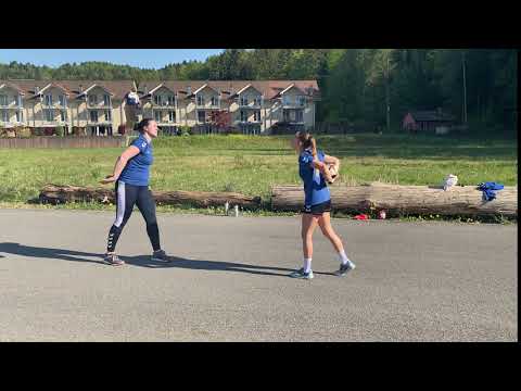 Ball vor und hinter dem Körper fangen