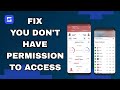 How To Fix And Solve You Don't Have Permission To Access On Sofascore App | Final Solution